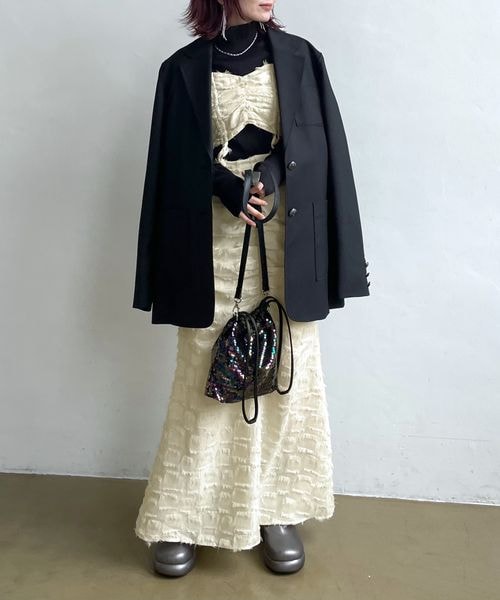 PAGEBOY（ページボーイ）の「ハイウエストビスチェSET（ワンピース/ドレス・アイボリー06/ブラック09・F）」の10枚目の写真