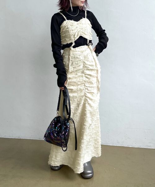 PAGEBOY（ページボーイ）の「ハイウエストビスチェSET（ワンピース/ドレス・アイボリー06/ブラック09・F）」の7枚目の写真