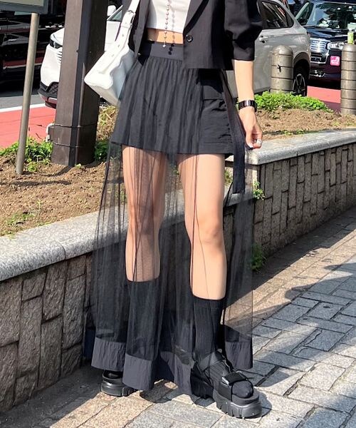 PAGEBOY（ページボーイ）の「マルチWAYチュールスカート（スカート・レディース・ブラック 09/グレー 18・F）」の11枚目の写真