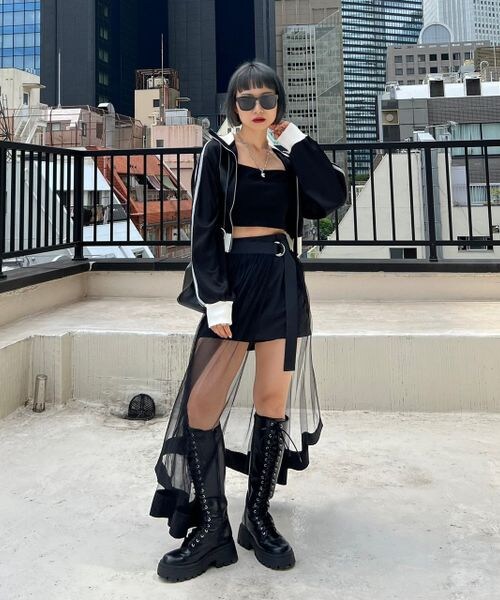 PAGEBOY（ページボーイ）の「マルチWAYチュールスカート（スカート・レディース・ブラック 09/グレー 18・F）」の6枚目の写真