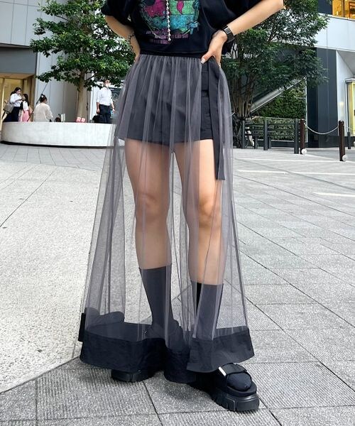 PAGEBOY（ページボーイ）の「マルチWAYチュールスカート（スカート・レディース・ブラック 09/グレー 18・F）」の22枚目の写真