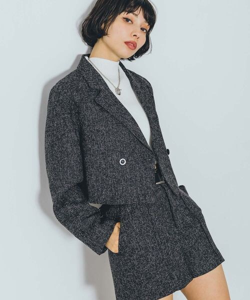 PAGEBOY(ページボーイ)の「ツイードピンタックショートパンツ(パンツ・オフホワイト05/ブラック09・F)」の21枚目の写真