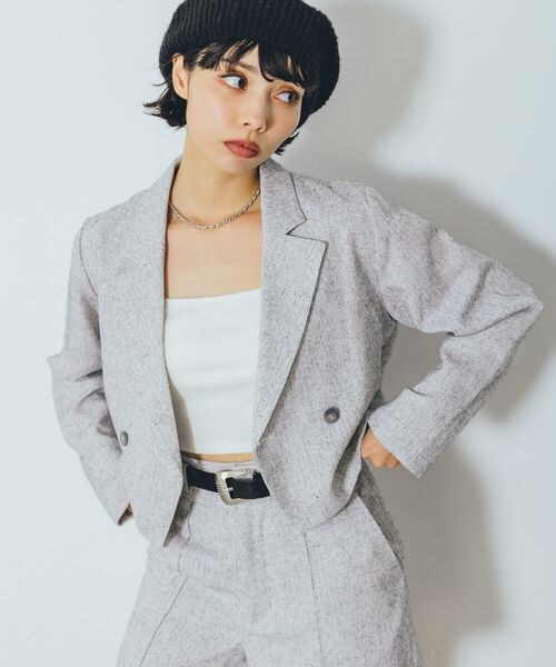 PAGEBOY(ページボーイ)の「ツイードピンタックショートパンツ(パンツ・オフホワイト05/ブラック09・F)」の11枚目の写真