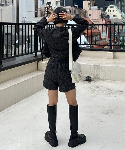 PAGEBOY(ページボーイ)の「ツイードピンタックショートパンツ(パンツ・オフホワイト05/ブラック09・F)」の15枚目の写真