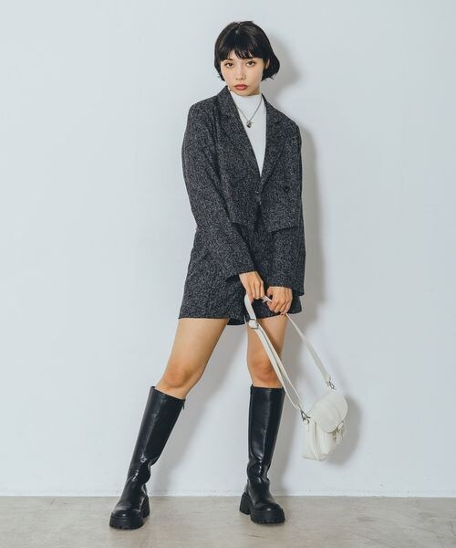 PAGEBOY(ページボーイ)の「ツイードピンタックショートパンツ(パンツ・オフホワイト05/ブラック09・F)」の19枚目の写真