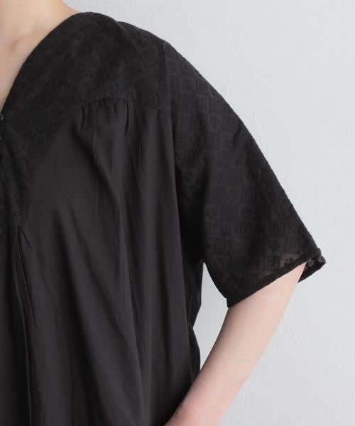 スタディオクリップ studio CLIP コットン刺繍スキッパーシャツワンピ♪ スタディオクリップ studio CLIP コットン刺繍スキッパーシャツワンピ♪