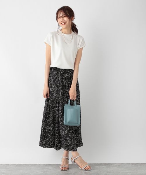 GLOBAL WORK2024新作シャイニーリラックスフレアスカート GLOBAL WORK2024新作シャイニーリラックスフレアスカート