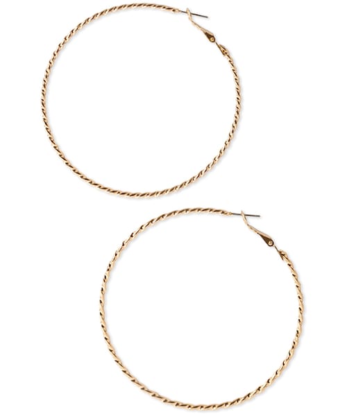 FOREVER 21(フォーエバー トゥエンティーワン)の「FOREVER 21 Twisted Hoop Earrings(ピアス(両耳用)・レディース・Gold・One size)」の3枚目の写真