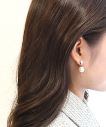 TITTY&CO.（ティティーアンドコー）の「【titty&Co.PETIT by poyo】パールストーンスイングピアス（アクセサリー・レディース）」