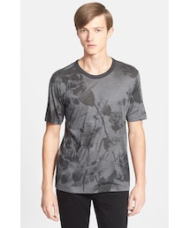 DOLCE&GABBANA | Dolce&Gabbana Rose Print Silk T-Shirt(Tシャツ/カットソー)