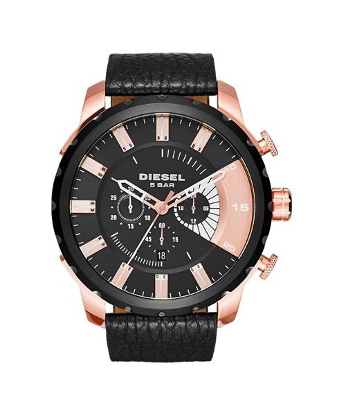 DIESEL（ディーゼル）の「DIESEL® 'Stronghold' Chronograph Leather Watch, 51mm