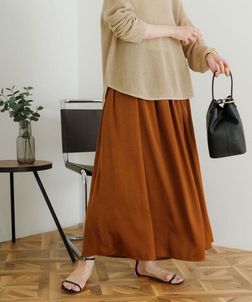 URBAN RESEARCH（アーバンリサーチ）の「ラップギャザースカーチョ（パンツ・レディース・CHARCOAL/L.KHAKI/CAMEL・FREE）」の21枚目の写真