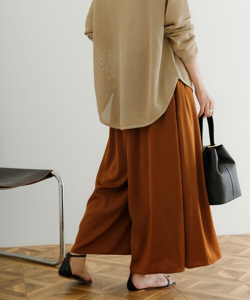 URBAN RESEARCH（アーバンリサーチ）の「ラップギャザースカーチョ（パンツ・レディース・CHARCOAL/L.KHAKI/CAMEL・FREE）」の19枚目の写真