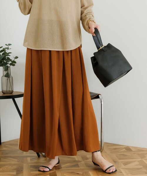 URBAN RESEARCH（アーバンリサーチ）の「ラップギャザースカーチョ（パンツ・レディース・CHARCOAL/L.KHAKI/CAMEL・FREE）」の20枚目の写真