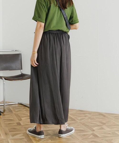 URBAN RESEARCH（アーバンリサーチ）の「ラップギャザースカーチョ（パンツ・レディース・CHARCOAL/L.KHAKI/CAMEL・FREE）」の6枚目の写真