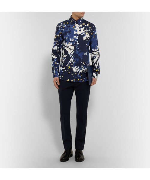 MARNI(マルニ)の「Marni Floral-Print Cotton-Poplin Shirt(シャツ/ブラウス・メンズ・Blue・IT 48 (UK/US 15.5)/IT 54 (UK/US 17)/IT 46 (UK/US 15)/IT 52 (UK/US 16.5)/IT 50 (UK/US 16))」の6枚目の写真