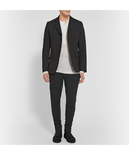 Ann DEMEULEMEESTER（アンドゥムルメステール）の「Ann Demeulemeester Tapered Cotton-Jersey Sweatpants（その他パンツ・メンズ・Black・M/S/L/XL）」の4枚目の写真