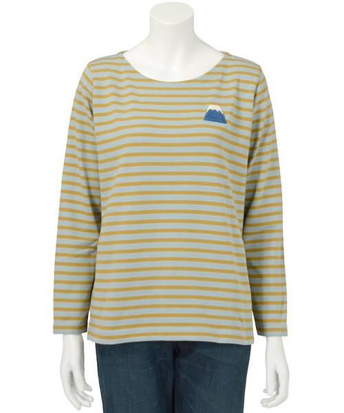 Ne-net（ネネット）の「(P)フジボーダー / Tシャツ（トップス・レディース・off white/light blue/light pink・02）」の8枚目の写真