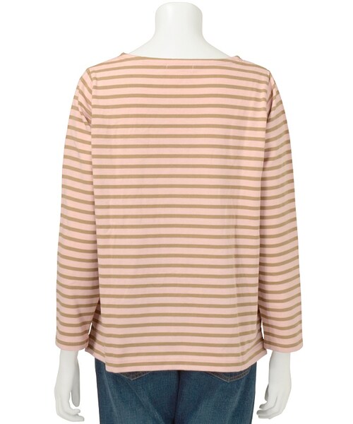 Ne-net（ネネット）の「(P)フジボーダー / Tシャツ（トップス・レディース・off white/light blue/light pink・02）」の4枚目の写真