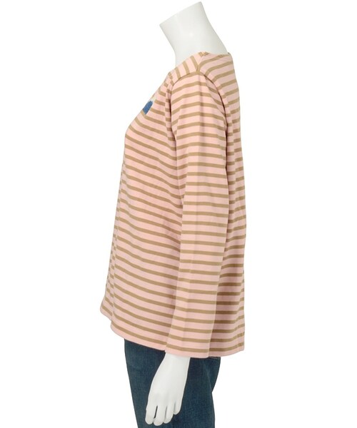 Ne-net（ネネット）の「(P)フジボーダー / Tシャツ（トップス・レディース・off white/light blue/light pink・02）」の6枚目の写真