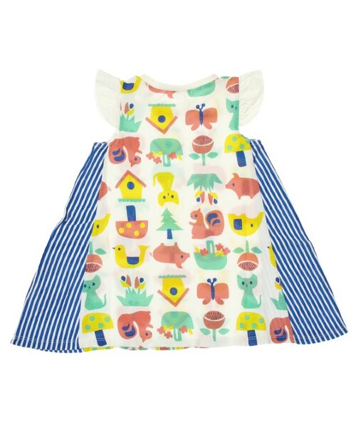 Petit jam（プチジャム）の「3色3柄チュニック（ワンピース/ドレス・キッズ・ブルー/サーモンピンク/イエロー・80/90/95/100/110/120/130）」の7枚目の写真