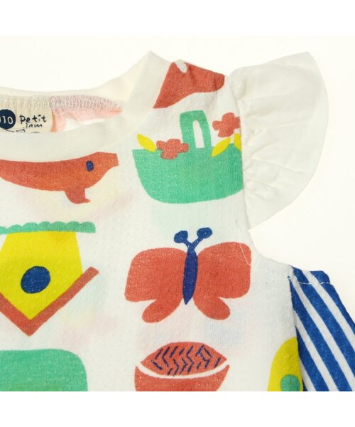 Petit jam（プチジャム）の「3色3柄チュニック（ワンピース/ドレス・キッズ・ブルー/サーモンピンク/イエロー・80/90/95/100/110/120/130）」の9枚目の写真