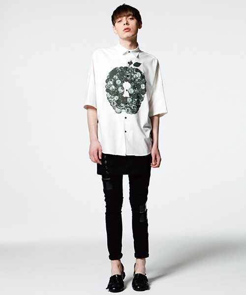 SHAREEF（シャリーフ）の「APPLE OF TIME S/S BIG SHIRTS BLK 5