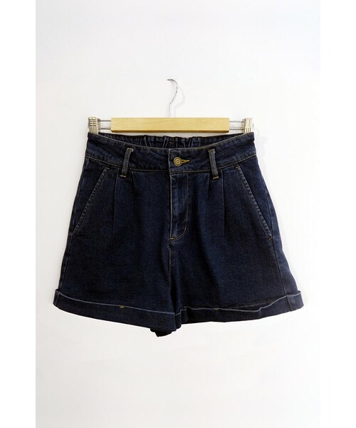 WEGO（ウィゴー）の「WEGO High Waist Tuck Short Pants（パンツ・レディース・BLACK/green multi/Blue/NAVY・F）」の3枚目の写真