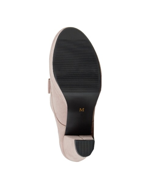 MAJESTIC LEGON（マジェスティックレゴン）の「リボン付ブーティー（シューズ・レディース・ベージュ/ボルドー/ネイビー/ブラック柄/ブラック・S/M/L/XL）」の6枚目の写真