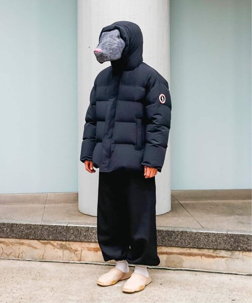 WISM（ウィズム）の「ANIMAL TRIM PUFFER JACKET（ジャケット/アウター・ブラック/(001)/M/残り1点/L）」の3枚目の写真