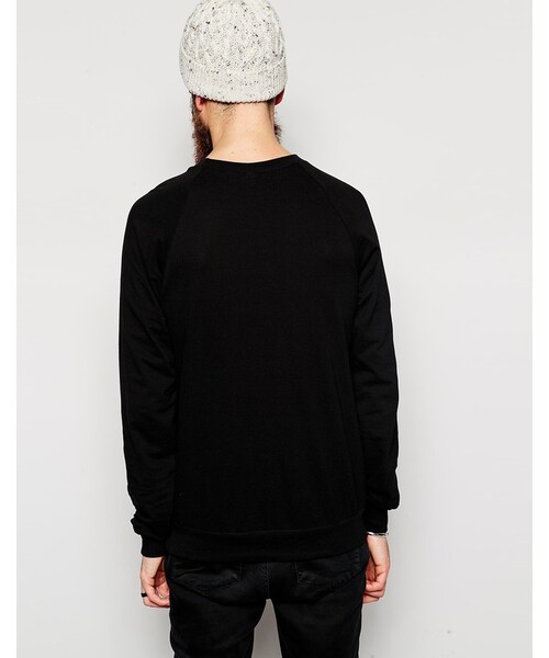 American Apparel（アメリカンアパレル）の「American Apparel Pique Raglan Sweatshirt（スウェット・メンズ・black・XS/L/S/M）」の4枚目の写真