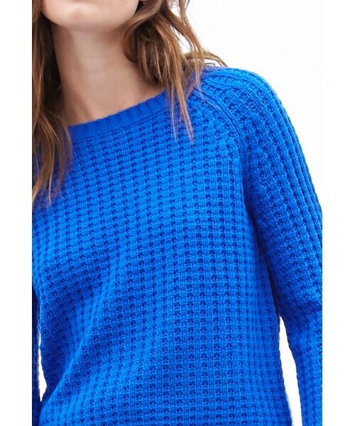 FOREVER 21（フォーエバー トゥエンティーワン）の「FOREVER 21 Loose-Knit Boxy Sweater（ニット/セーター・レディース・Royal/Tomato・Small/Large/Medium）」の5枚目の写真