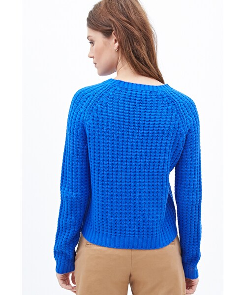 FOREVER 21（フォーエバー トゥエンティーワン）の「FOREVER 21 Loose-Knit Boxy Sweater（ニット/セーター・レディース・Royal/Tomato・Small/Large/Medium）」の8枚目の写真