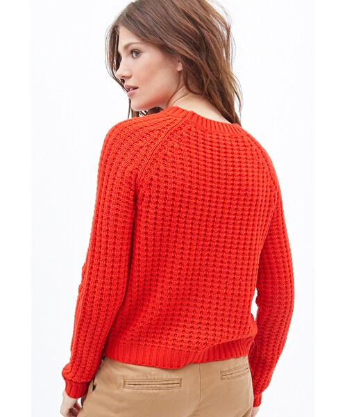 FOREVER 21（フォーエバー トゥエンティーワン）の「FOREVER 21 Loose-Knit Boxy Sweater（ニット/セーター・レディース・Royal/Tomato・Small/Large/Medium）」の7枚目の写真