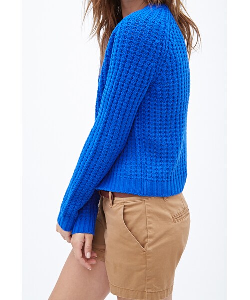 FOREVER 21（フォーエバー トゥエンティーワン）の「FOREVER 21 Loose-Knit Boxy Sweater（ニット/セーター・レディース・Royal/Tomato・Small/Large/Medium）」の9枚目の写真