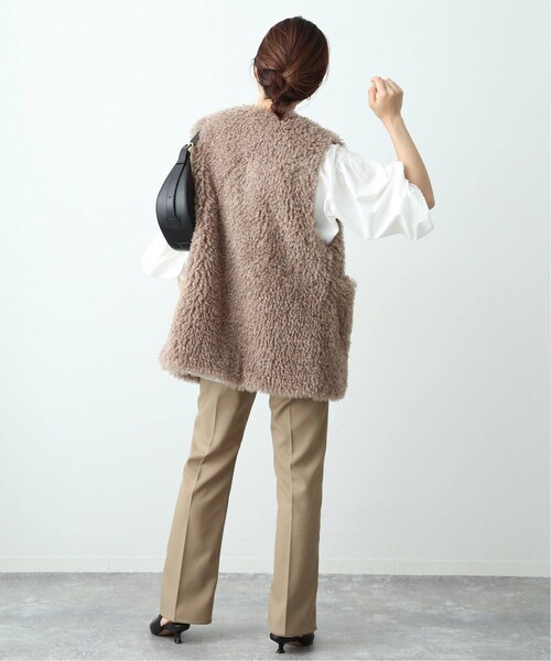 スローブイエナ SLOBE IENA 24AW ボイルギャザーフリルブラウス 24051912600030 ブラウン サイズ：サイズ表記無 SLOBE IENA(スローブイエナ) 24AWボイルギャザーフリルブラウス