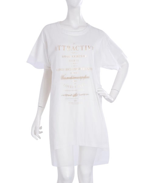 jouetie（ジュエティ）の「オーバーチュールTワンピース（ワンピース/ドレス・レディース・オフホワイト/グレー/ブラック）」の5枚目の写真