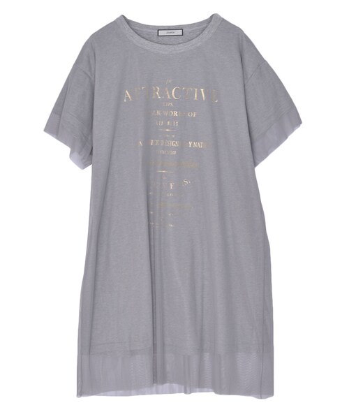 jouetie（ジュエティ）の「オーバーチュールTワンピース（ワンピース/ドレス・レディース・オフホワイト/グレー/ブラック）」の3枚目の写真