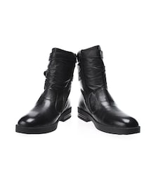 STORES.jp | ★本革エンジニアブーツ★武骨×クール★ブラック【送料無料】(スタジャン)