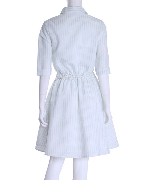 MERCURYDUO（マーキュリーデュオ）の「【DUO】 ストライプリネンシャツワンピース（ワンピース/ドレス・レディース・ブラック/ミントグリーン・F）」の7枚目の写真