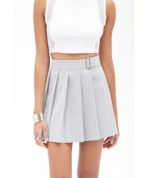 FOREVER 21(フォーエバー トゥエンティーワン)の「FOREVER 21 Pleated Mini Skirt(スカート・レディース・Black/Light grey・X-Small/Small/Medium/Large)」の10枚目の写真