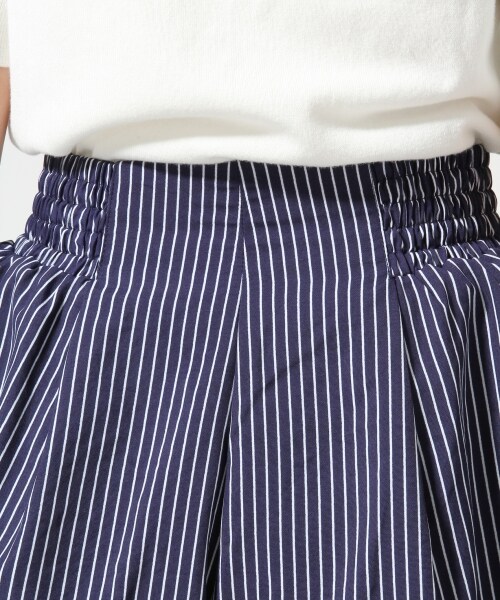 LOWRYS FARM（ローリーズファーム）の「ハナ＊ストライプキュロット（パンツ・レディース・オフ×花柄/オフ×ストライプ/ネイビー×ストライプ/ネイビー×花柄・Ｆ）」の10枚目の写真