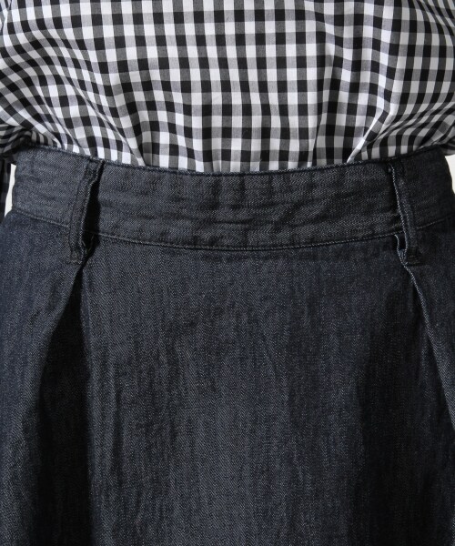 LOWRYS FARM(ローリーズファーム)の「デニムフレアミディスカート(スカート・レディース・オフ/ブルー/ネイビー・F)」の7枚目の写真