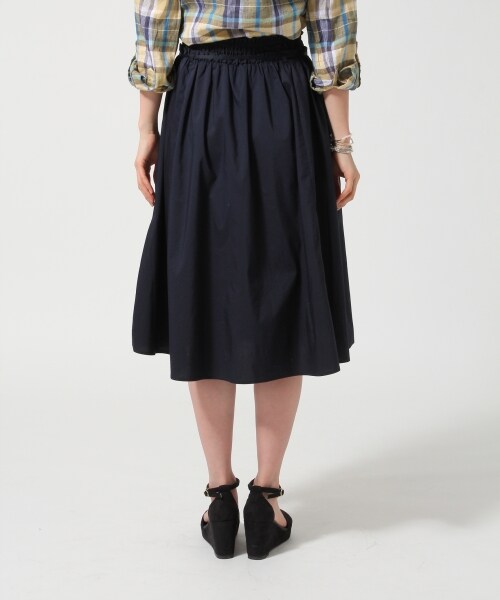 GLOBAL WORK（グローバルワーク）の「フハクミディーフレアースカート（スカート・レディース・ホワイトストライプ01/ブラック09/ベージュ55/ネイビー88/ブルー89・Ｍ/Ｌ）」の13枚目の写真