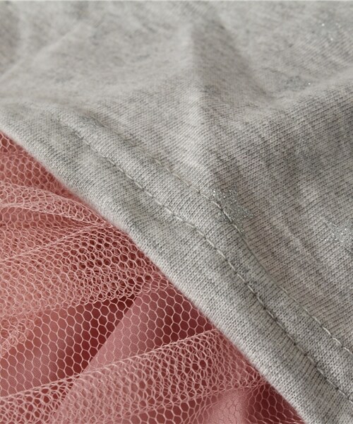 GLOBAL WORK（グローバルワーク）の「チュールスカートレイヤードワンピース７分袖（ワンピース/ドレス・キッズ・ボーダー01/グレー15/ネイビー88・Ｓ/Ｍ/Ｌ/ＸＬ）」の8枚目の写真