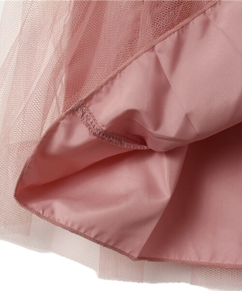 GLOBAL WORK（グローバルワーク）の「チュールスカートレイヤードワンピース７分袖（ワンピース/ドレス・キッズ・ボーダー01/グレー15/ネイビー88・Ｓ/Ｍ/Ｌ/ＸＬ）」の9枚目の写真