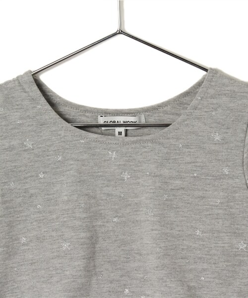 GLOBAL WORK（グローバルワーク）の「チュールスカートレイヤードワンピース７分袖（ワンピース/ドレス・キッズ・ボーダー01/グレー15/ネイビー88・Ｓ/Ｍ/Ｌ/ＸＬ）」の5枚目の写真