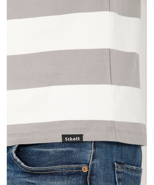 schott（ショット）の「SCH-W.O.BORDER T PLA（トップス・BLACK/GREY/D/GREY/INDIGO・S/M/L/XL）」の14枚目の写真