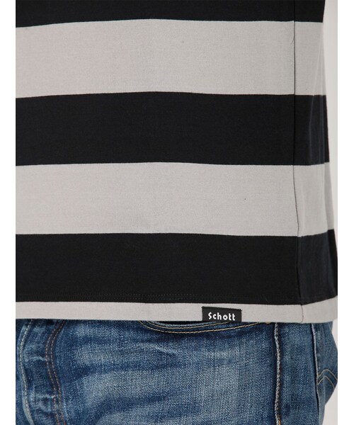 schott（ショット）の「SCH-W.O.BORDER T PLA（トップス・BLACK/GREY/D/GREY/INDIGO・S/M/L/XL）」の22枚目の写真