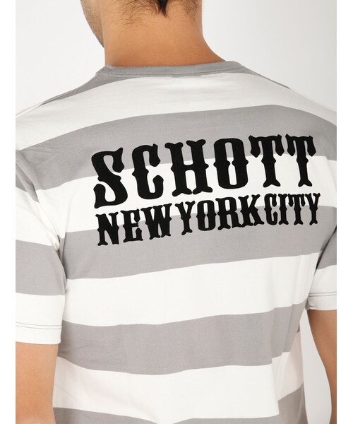 schott（ショット）の「SCH-W.O.BORDER T PLA（トップス・BLACK/GREY/D/GREY/INDIGO・S/M/L/XL）」の15枚目の写真